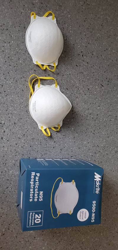 N95  Makrite 9500 - NIOSH Masks - Box of 20 or By the Carton | SteriPro Canada PPE Store.