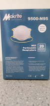 N95  Makrite 9500 - NIOSH Masks - Box of 20 or By the Carton | SteriPro Canada PPE Store.