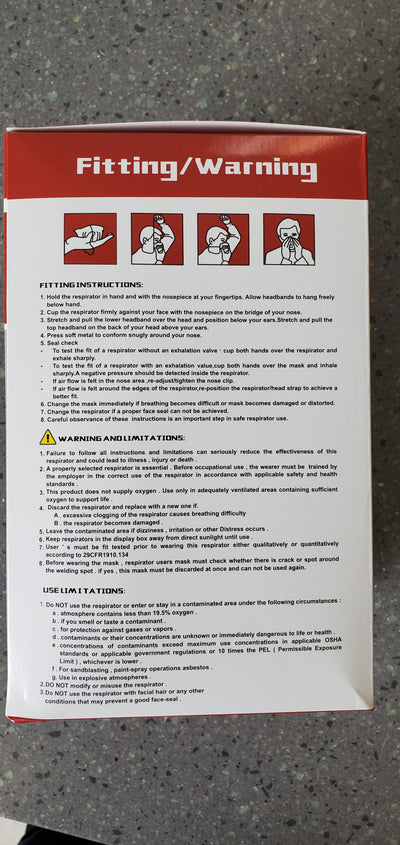 N95 Molded Cup Style NIOSH / CDC / Health Canada Approved Mask Box of 20 | SteriPro Canada PPE Store.