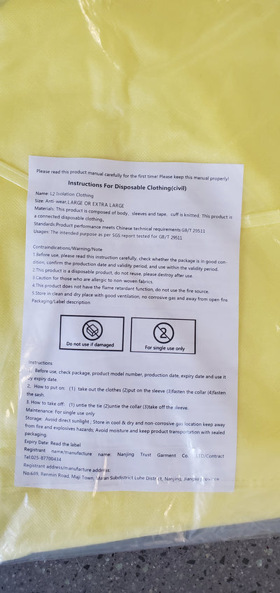 AAMI Level 2 Gowns - Pack of 10 - Individually Packed | SteriPro Canada PPE Store.