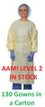 Carton of AAMI Level 2 Gowns - 130 Gowns
