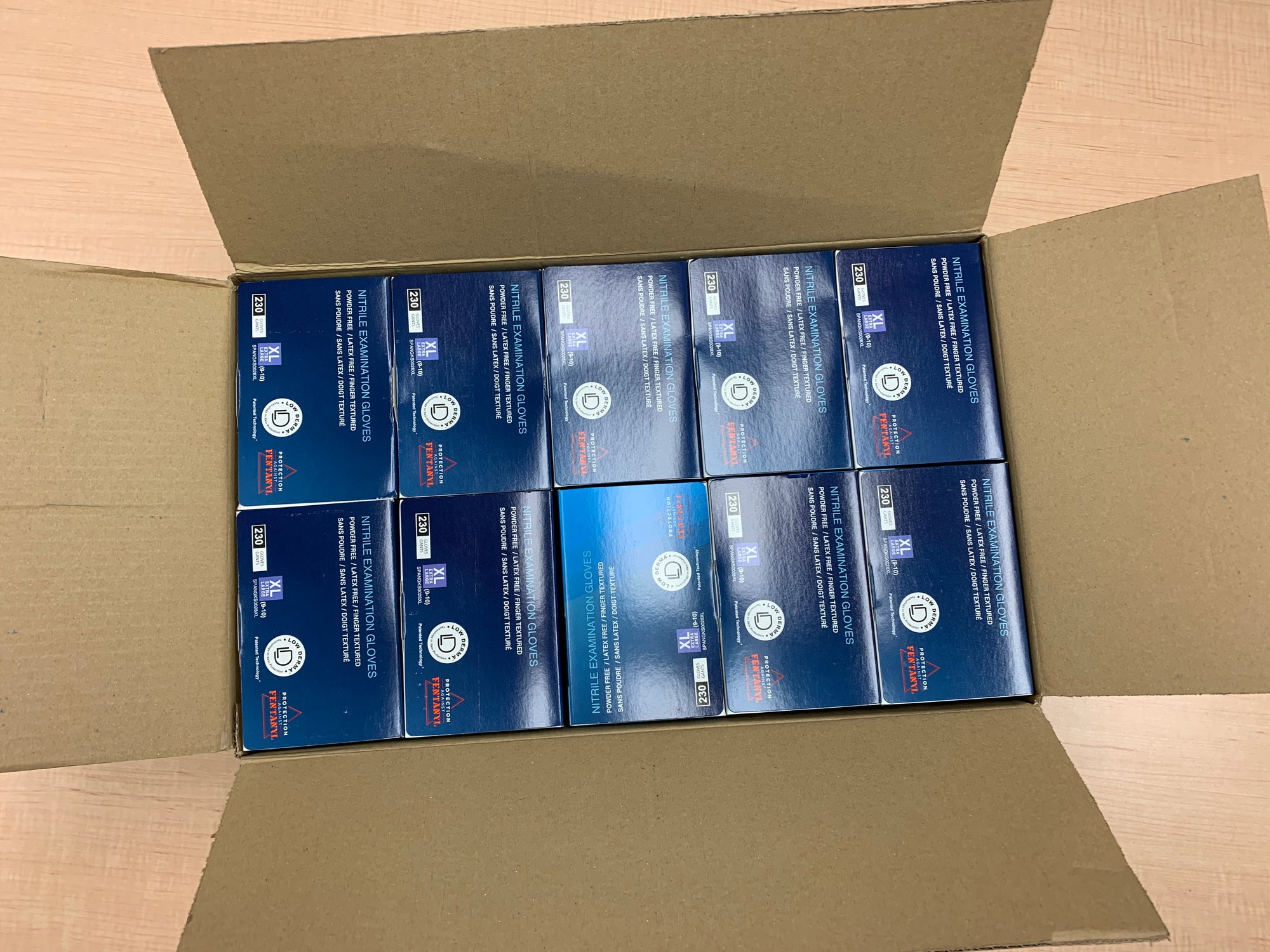 Chemo Medical Grade Nitrile Gloves (250 Gloves in S,M,L or 230 Gloves XL)  - (Sizes Vary) | SteriPro Canada PPE Store.