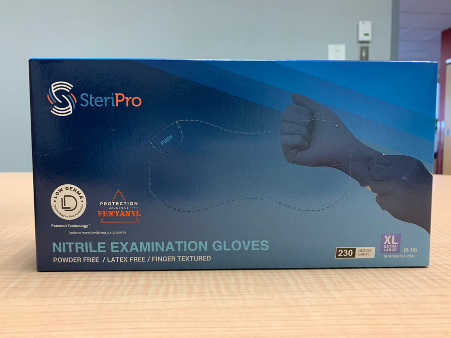 Chemo Medical Grade Nitrile Gloves (250 Gloves in S,M,L or 230 Gloves XL)  - (Sizes Vary) | SteriPro Canada PPE Store.