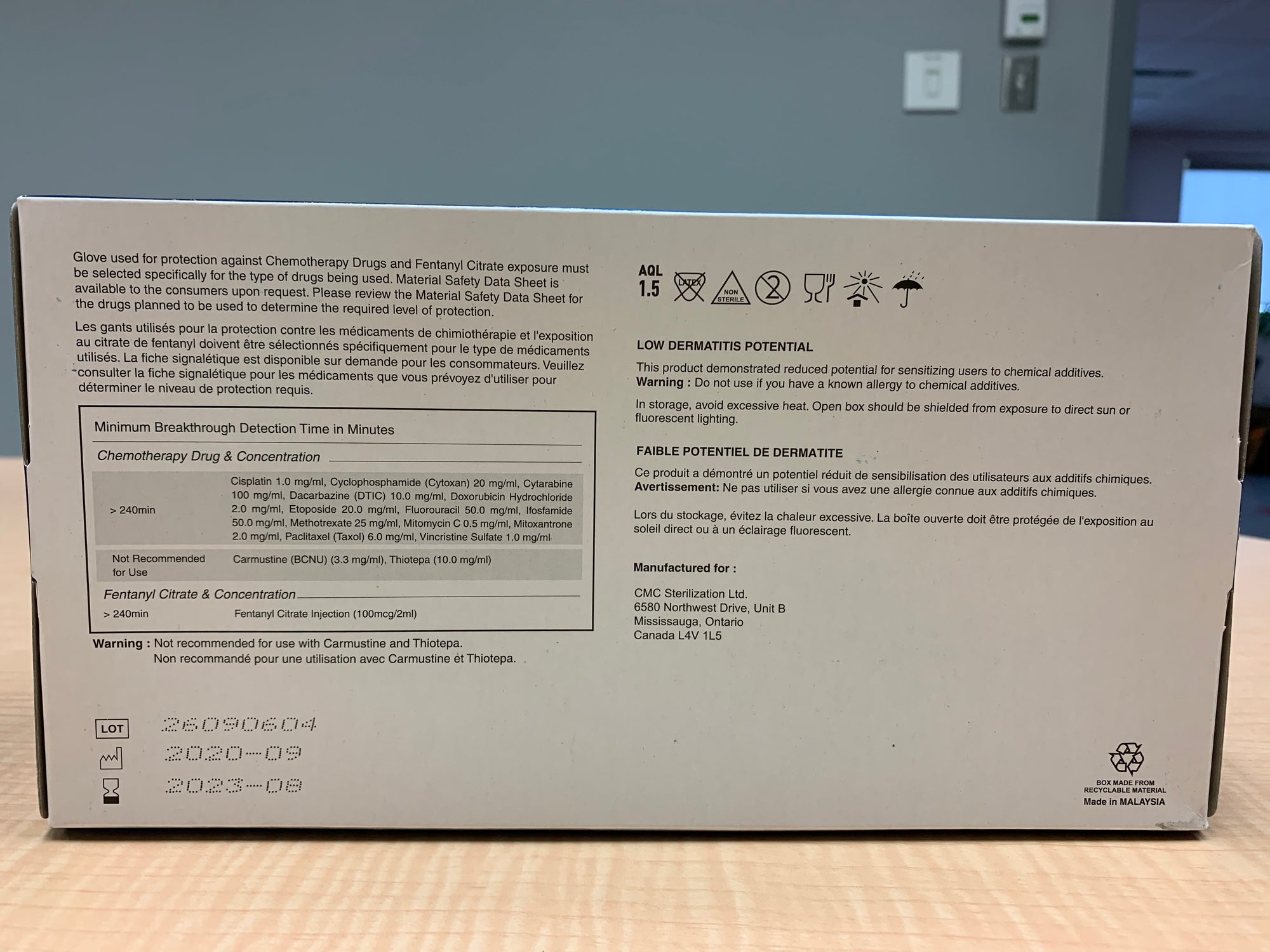 Chemo Medical Grade Nitrile Gloves (250 Gloves in S,M,L or 230 Gloves XL)  - (Sizes Vary) | SteriPro Canada PPE Store.