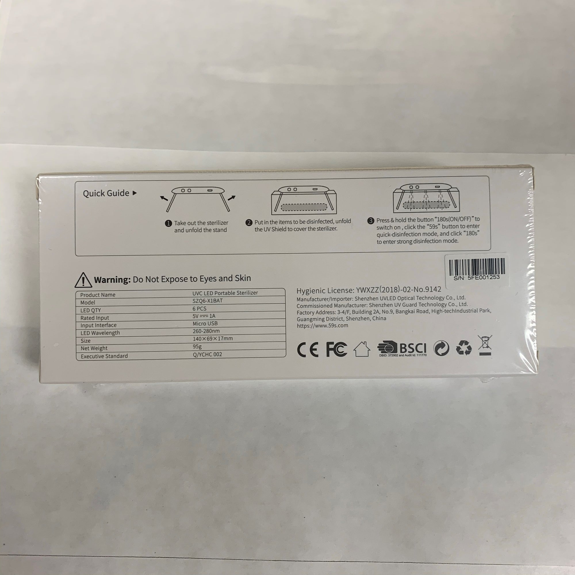 59S LED Cell Phone Sterilizer | SteriPro Canada PPE Store.