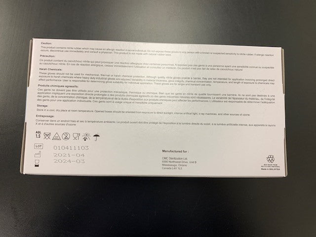 Medical Grade Nitrile Gloves (250 Gloves in XS,S,M,L or 230 Gloves XL)  - (Sizes Vary) | SteriPro Canada PPE Store.