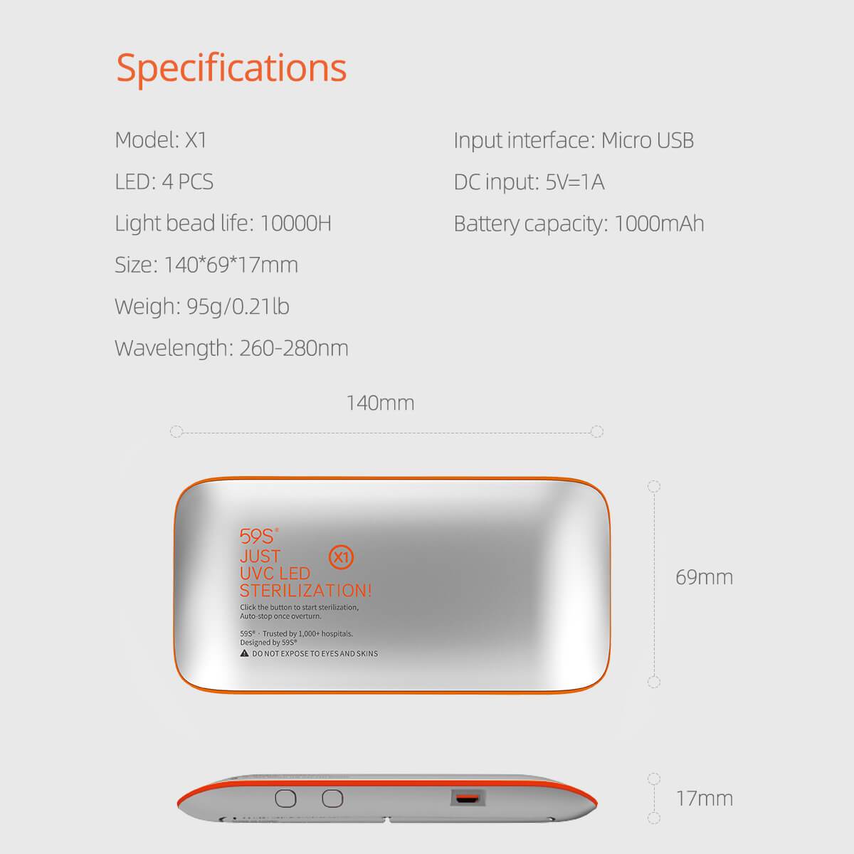 59S LED Cell Phone Sterilizer | SteriPro Canada PPE Store.